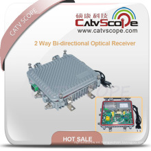Receptor óptico bidireccional de salida de 2 vías al aire libre con AGC